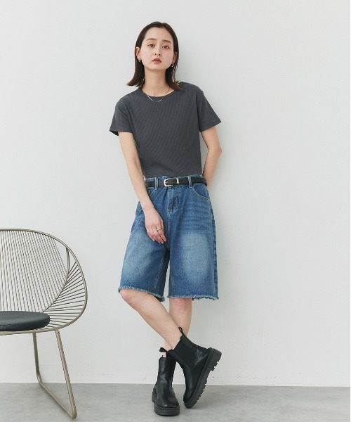 ad thie（アドティエ） ハーフパンツ ジーンズ デニム デニムパンツ