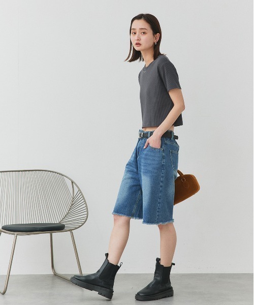 ad thie（アドティエ） ハーフパンツ ジーンズ デニム デニムパンツ