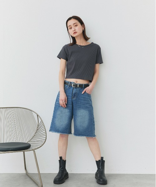 ad thie（アドティエ） ハーフパンツ ジーンズ デニム デニムパンツ