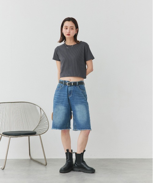 ad thie（アドティエ） ハーフパンツ ジーンズ デニム デニムパンツ