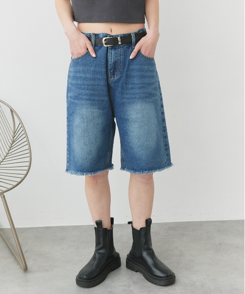 ad thie（アドティエ） ハーフパンツ ジーンズ デニム デニムパンツ