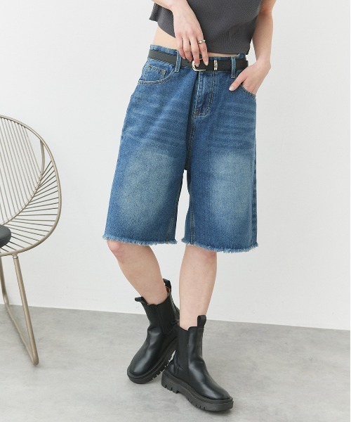 ad thie（アドティエ） ハーフパンツ ジーンズ デニム デニムパンツ