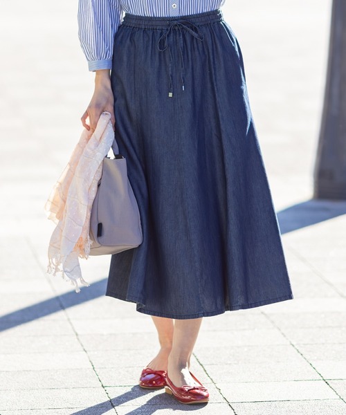 DECOY SINCE 1981 デニムスカート 2025年春夏「接触冷感」デニムフレア