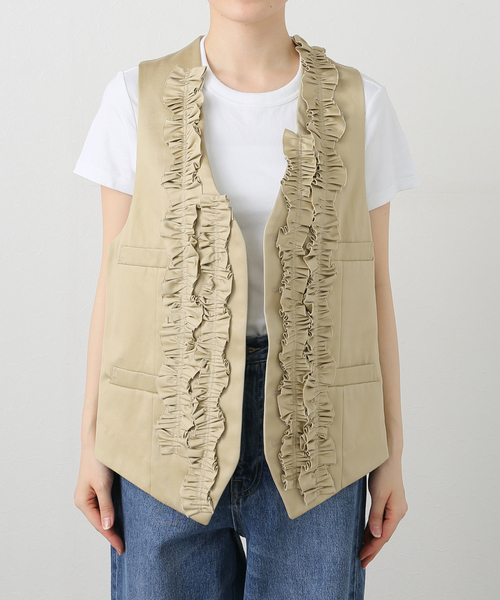 ベスト ジレ 「RHODOLIRION /ロドリリオン」 Frill Vest レディース RhodolirioN ベスト ジレ 「RHODOLIRION /ロドリリオン」 Frill
