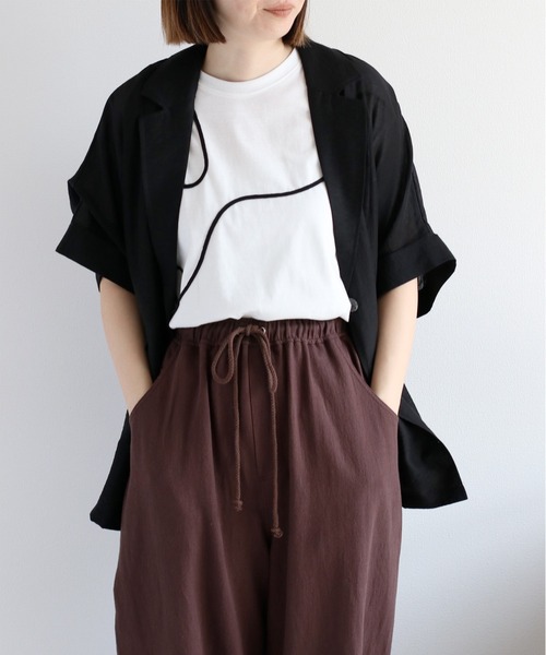 オーガンジー　テーラードジャケット ショートスリーブ sb-x31564_1.jpg