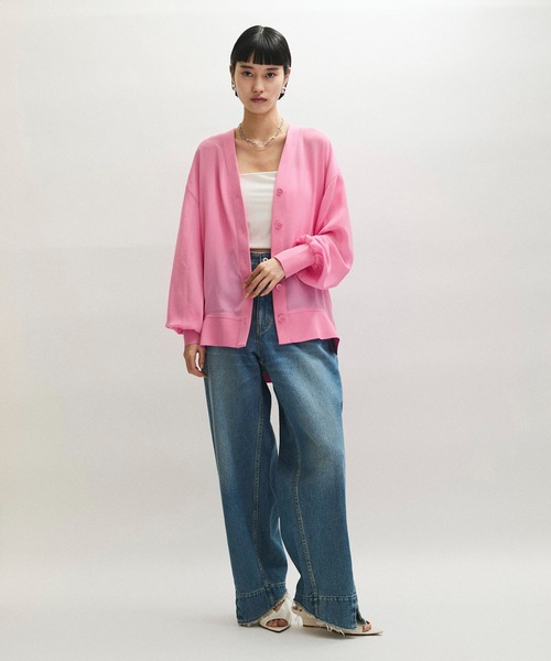 ロエベ　レディースカーディガン　ピンク ピンク系 LOEWE(ロエベ) カーディガン(レディース) - 海外通販の
