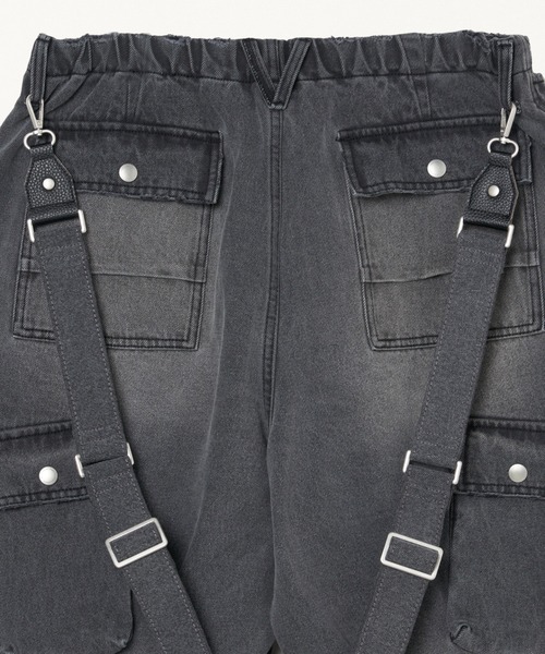 FORSOMEONE カーゴパンツ DENIM CROP CARGO メンズ : ZOZOTOWN