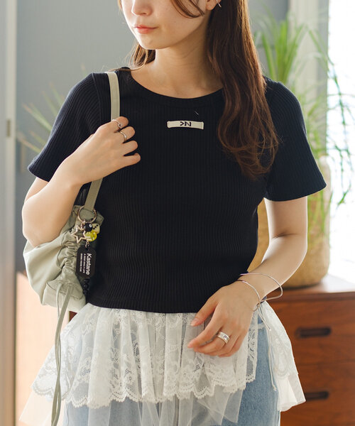 Kastane - カスタネ　チョタニット Kastane tシャツ ニットタグリブTEE レディース : ZOZOTOWN