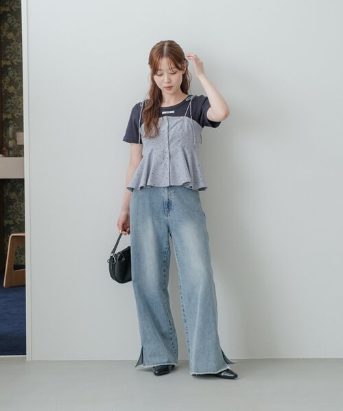 Kastane - カスタネ　チョタニット Kastane tシャツ ニットタグリブTEE レディース : ZOZOTOWN