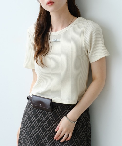 Kastane（カスタネ） tシャツ 「新色追加」ニットタグリブTEE