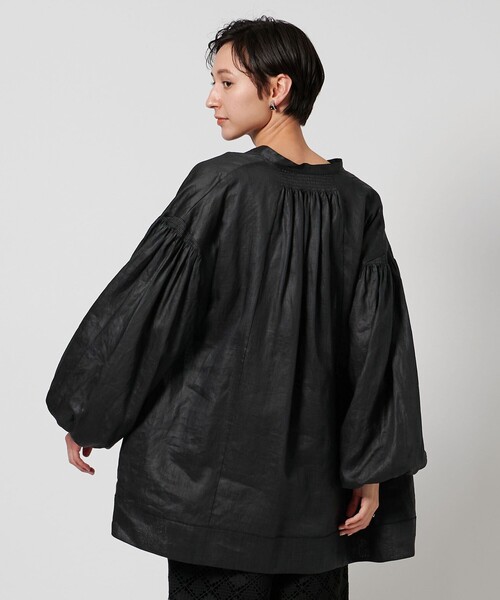 UNITED ARROWS ブラウス シャツ ラミー ギャザー ボリューム