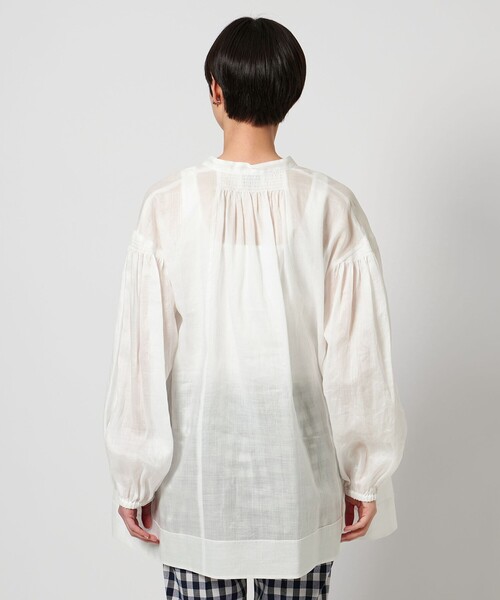 UNITED ARROWS ブラウス シャツ ラミー ギャザー ボリューム