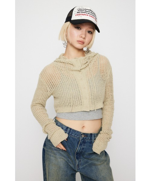 LAGUA GEM ニット セーター LOOSEY HOODIE トップス レディース