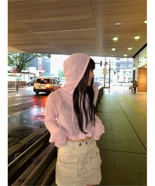 LAGUA GEM ニット セーター LOOSEY HOODIE トップス レディース