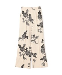 CABaN（キャバン） パンツ モノトーンフラワープリント フレアパンツ