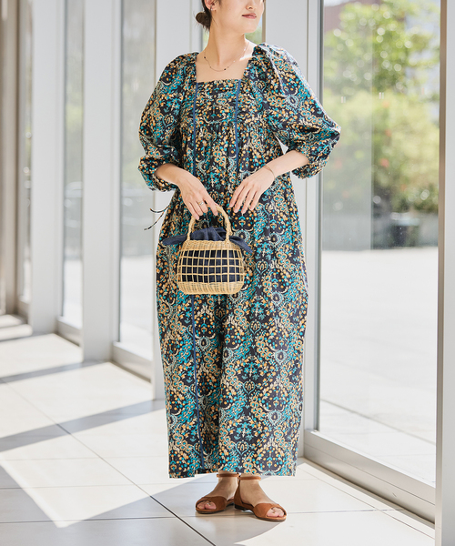 IIENA LA BOUCLE DEVEAUX プリントワンピース IENA LA BOUCLE ワンピース DEVEAUX プリントワンピース