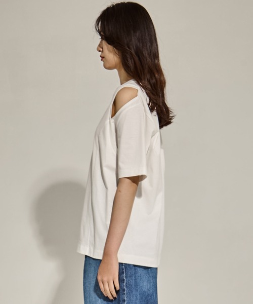 Tシャツ(長袖/七分) CINOH long site slit over size tee CINOH（チノ） tシャツ 「CINOH/チノ」「STUDIOUS別注」CUT OUT T