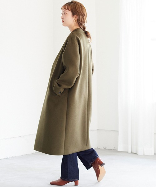 SLOBE IENA（スローブイエナ） ノーカラーコート 38 ベージュ