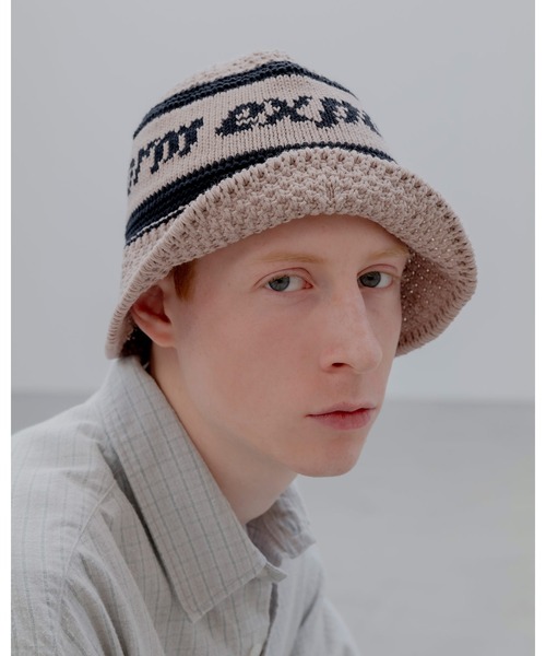 uniform experiment 帽子 ハット LOGO JACQUARD KNIT HAT メンズ