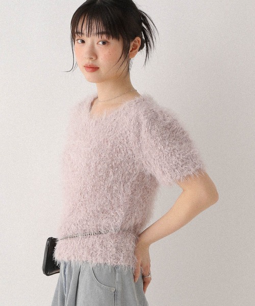 ンニット nknit 半袖シャギーニット シャギー半袖ニット | ファッション通販サイト NUGU