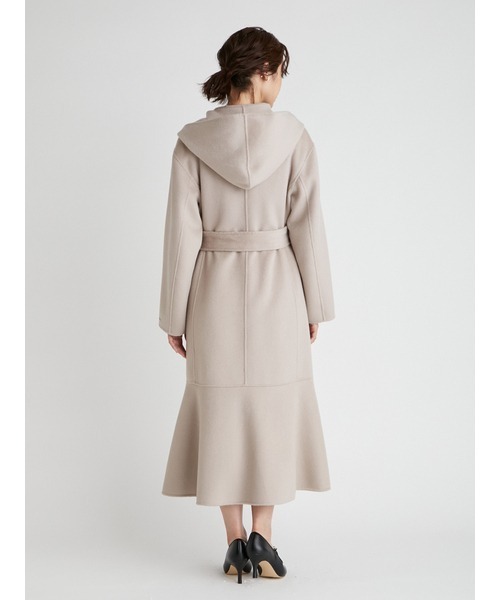 R*N様 美品　セルフォード　CELFORD ノーカラー　ロングコート　36 CELFORD（セルフォード） ノーカラーコート 36 ホワイト レディース