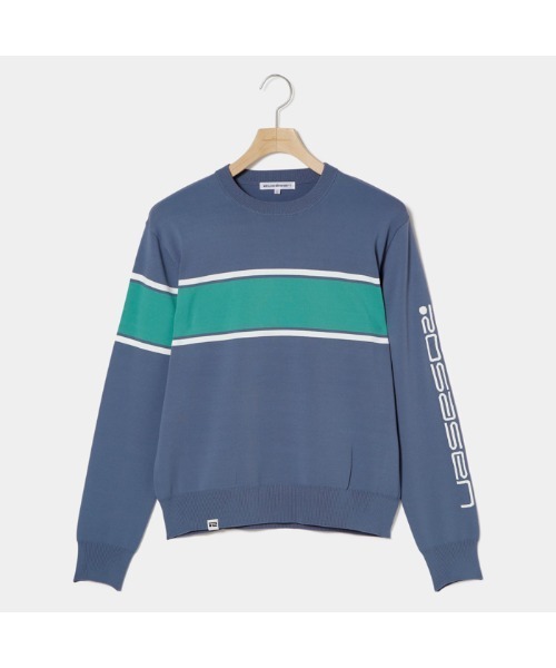 ニット セーター 「Rosasen/GOLF」A-Line 配色ニット レディース
