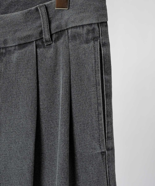 「soerte」 加工デニムパンツ 4 グレー メンズ