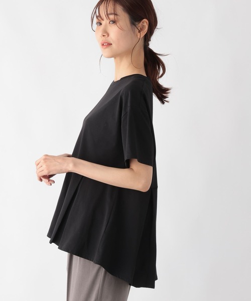 「GLOBAL WORK」 半袖カットソー MEDIUM ブラック レディース