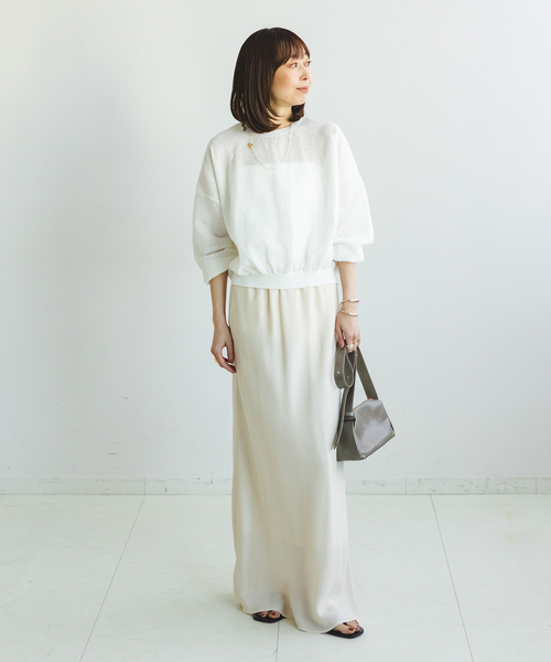 「NOBLE」 長袖ニット FREE イエロー レディース_画像5