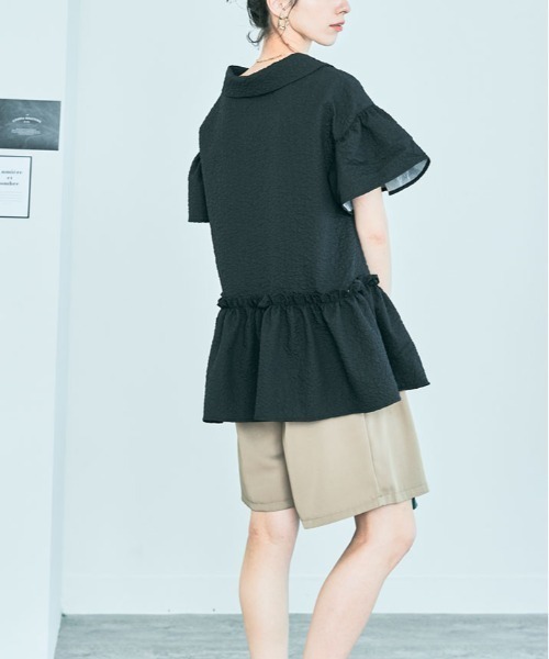 「kirakiraShop」 「KURICA」半袖チュニック L ブルー系その他 レディース