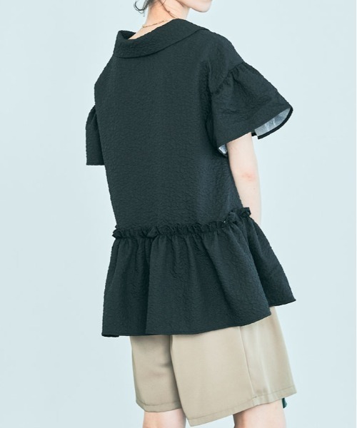「kirakiraShop」 「KURICA」半袖チュニック L ブルー系その他 レディース