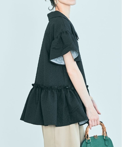 「kirakiraShop」 「KURICA」半袖チュニック L ブルー系その他 レディース
