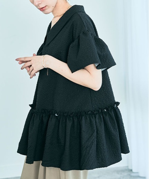 「kirakiraShop」 「KURICA」半袖チュニック L ブルー系その他 レディース