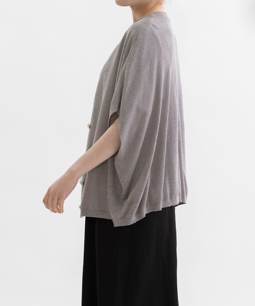 nop de nod（ノップドゥノッド） カーディガン 夏 半袖 リネンレーヨン