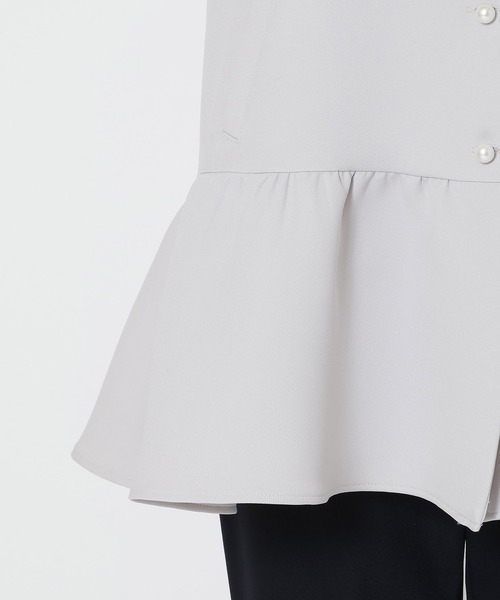 Rose Tiara ローズティアラ パールポケット フード付き ジレ 42 ローズ