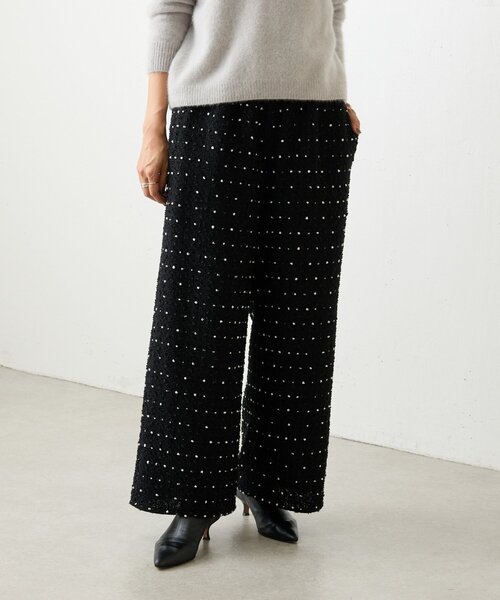 BEARDSLEY（ビアズリー） パンツ つぶつぶツイードウエストリブパンツ