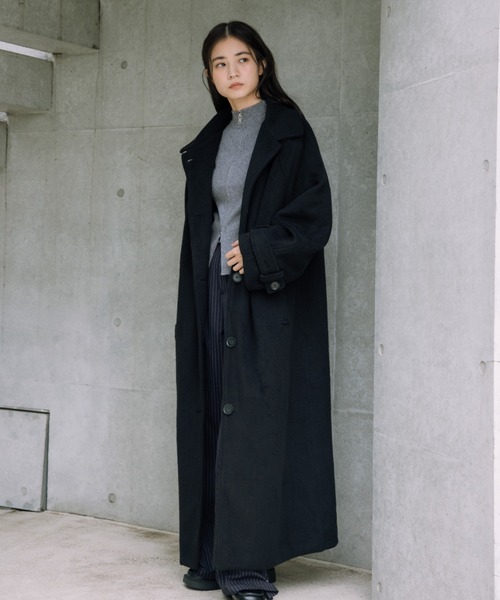 haek コート アウター melton long coat/メルトンロングコート