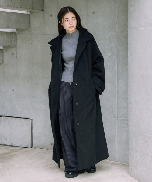haek コート アウター melton long coat/メルトンロングコート