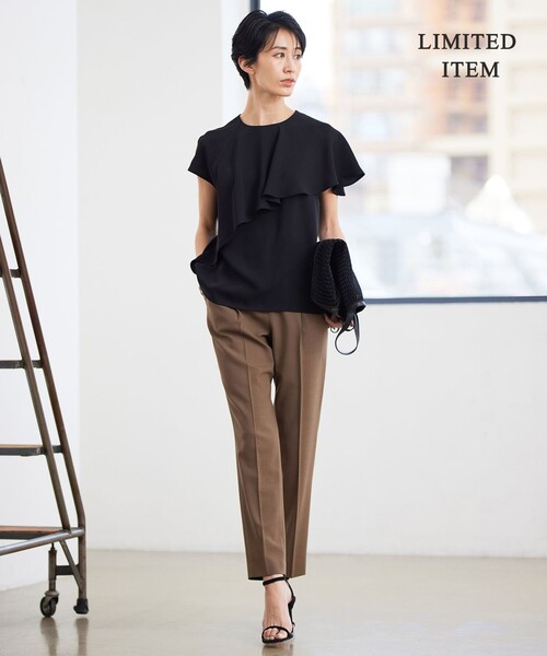ICB 接触冷感・洗えるコンパクトスムース ノースリーブ Tシャツ ICB 黒 