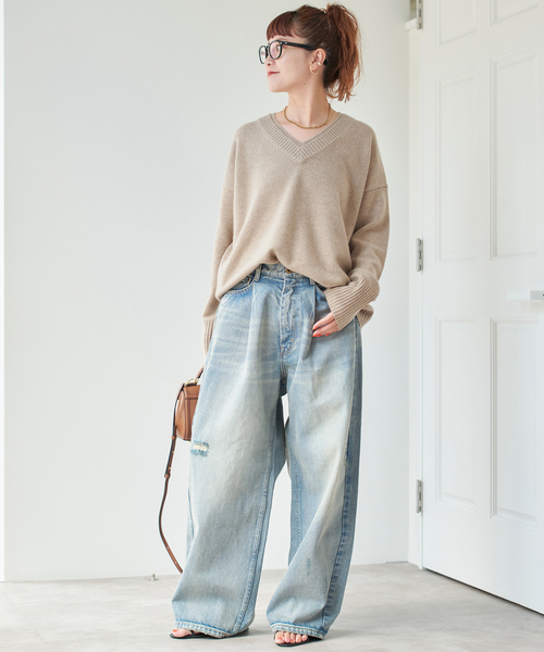 スピックアンドスパン/ニット/ウールカシミヤ/グレー/F/極美品✨️ Spick＆Span（スピック アンド スパン） ニット セーター ウール