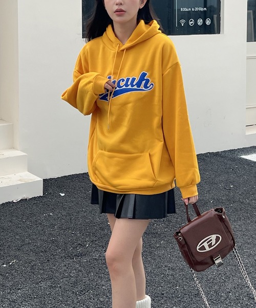 ARCADE（アーケード） パーカー 韓国風 春服 オーバーサイズ カレッジ