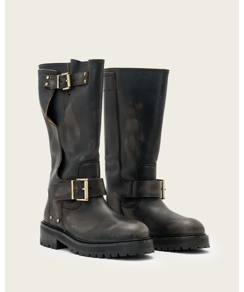 オールセインツ レザー ブーツ BRIGADE BOOT Black 36 ALLSAINTS（オールセインツ） ブーツ TAY LEATHER BIKER BOOTS | TAY