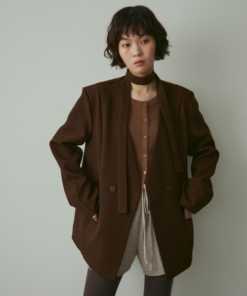 full/fill. ジャケット ノーカラージャケット ribbon no collar jacket