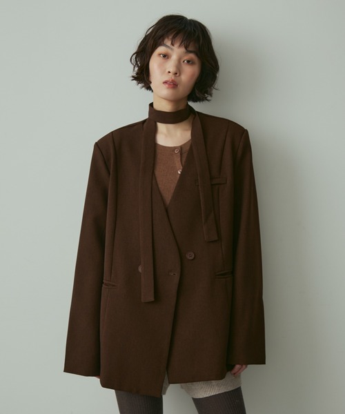 full/fill. ジャケット ノーカラージャケット ribbon no collar jacket