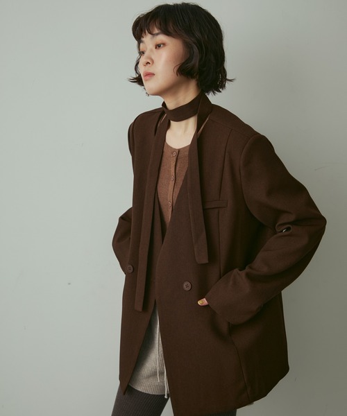 full/fill. ジャケット ノーカラージャケット ribbon no collar jacket