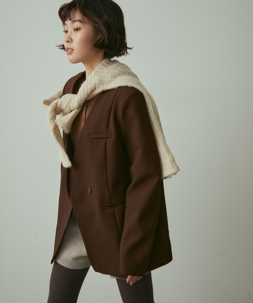 full/fill. ジャケット ノーカラージャケット ribbon no collar jacket