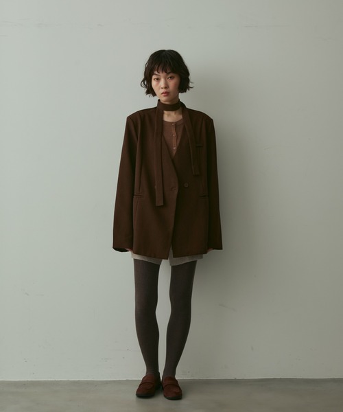full/fill. ジャケット ノーカラージャケット ribbon no collar jacket