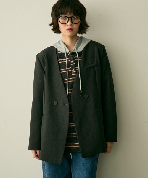 full/fill. ジャケット ノーカラージャケット ribbon no collar jacket