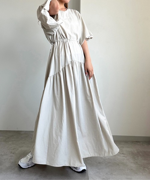 「apres jour mignon」 半袖ワンピース X-LARGE チャコールグレー レディース_画像7
