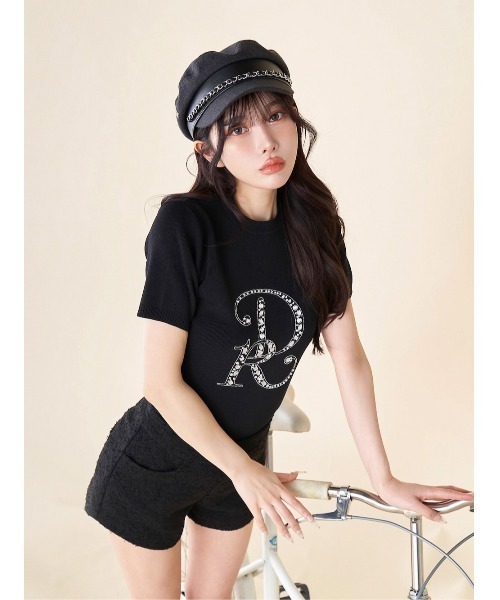 Darich ブラック 半袖 Darich（ダーリッチ） 半袖ニット FREE ブラック レディース